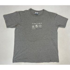 VINTAGE Tommy Hilfiger Survivor Kit Graphic T-shirt Men Large Gray USA 90s